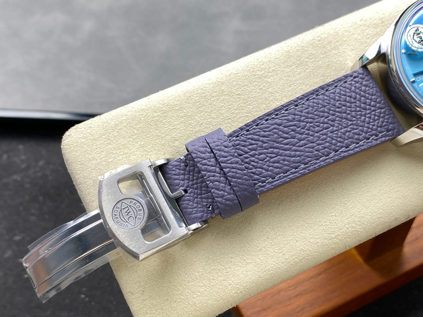 Portugieser Automatic 42mm SS APSF 1:1 Best Edition Ice Blue Dial on Purple Leather Strap A52010