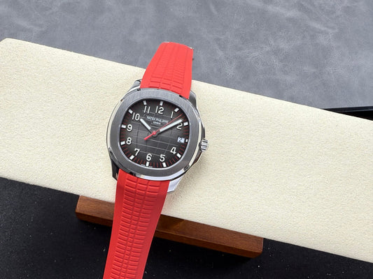Aquanaut 5167 Singapore 2019 SS DDF 1:1 Best Edition Gray Dial On Red Strap Super Clone DD330