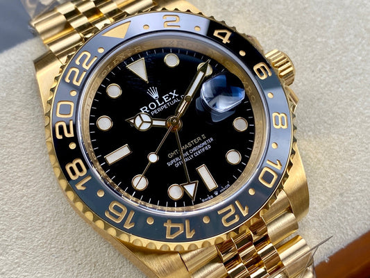 GMT-Master II 126718 GRNR Black/Gray Ceramic Clean Factory 1:1 Best Edition on YG Jubilee Bracelet DD3285 CHS V3