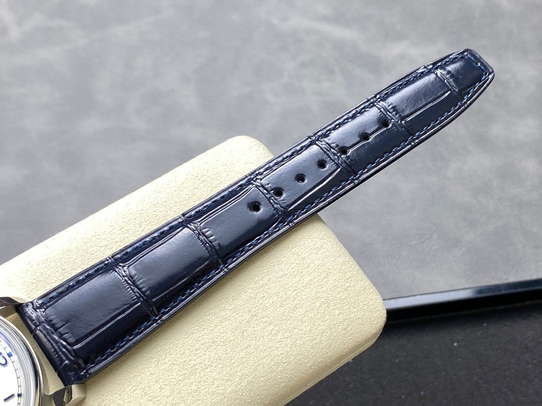Portugieser Automatic 42mm SS APSF 1:1 Best Edition White Dial Blue Marker on Blue Leather Strap A52010