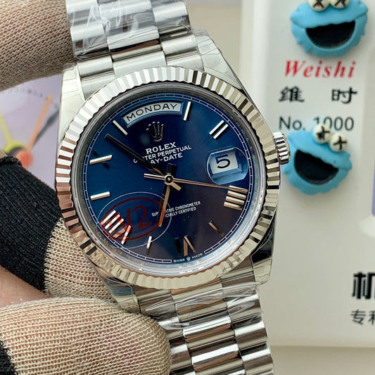DayDate 40 228239 VSF 1:1 Best Edition Blue Roman Dial on President Bracelet VS3255 V2