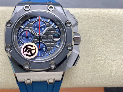 Royal Oak Offshore Schumacher SS TKF Best Edition Gray/Blue Dial on Blue Rubber Strap A3126
