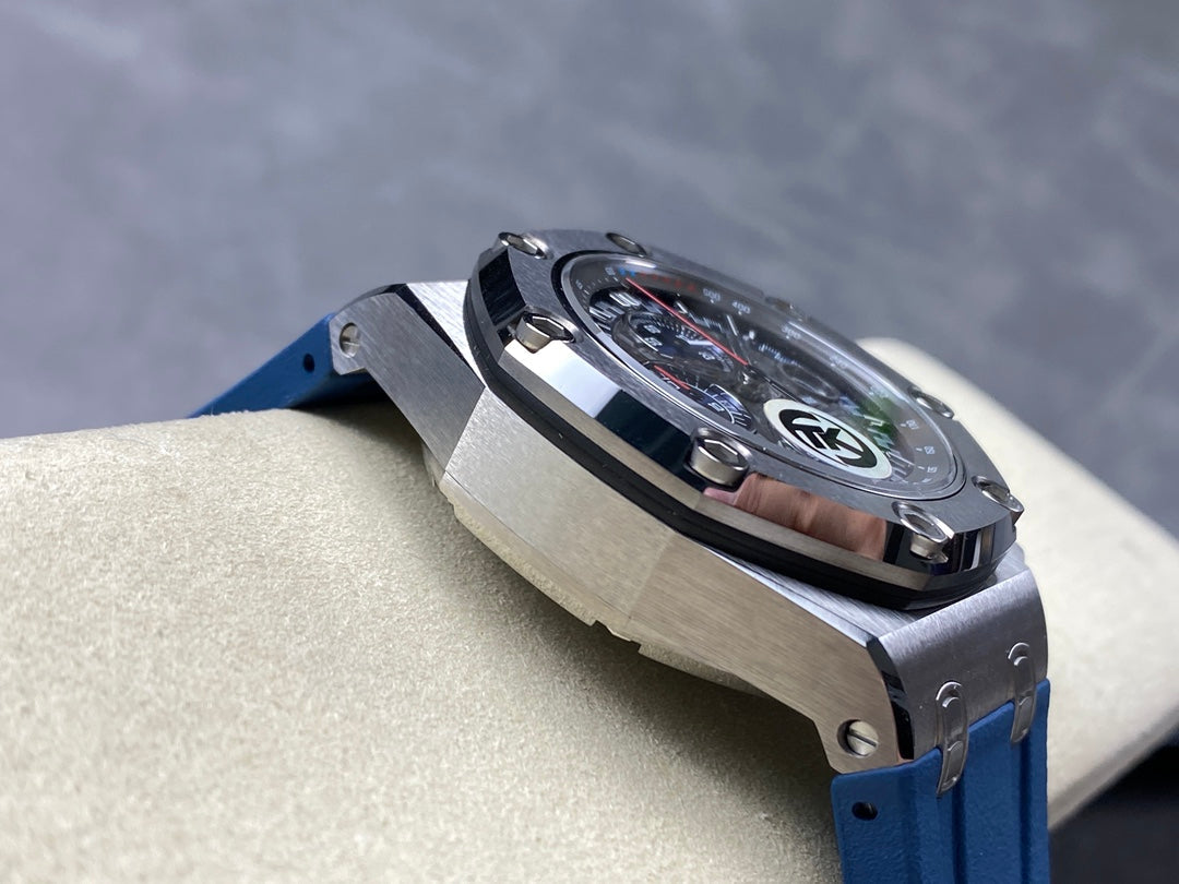 Royal Oak Offshore Schumacher SS TKF Best Edition Gray/Blue Dial on Blue Rubber Strap A3126