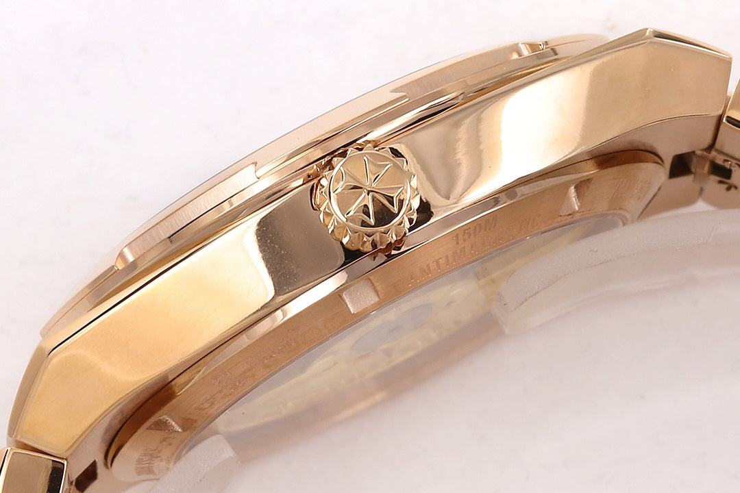 Overseas 4520V RG V2 ZF 1:1 Best Edition Silver Dial On RG Bracelet Super Clone A5100