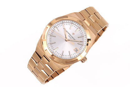 Overseas 4520V RG V2 ZF 1:1 Best Edition Silver Dial On RG Bracelet Super Clone A5100