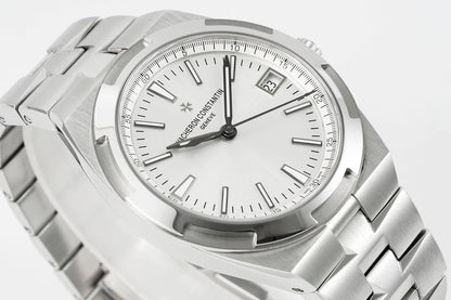 Overseas 4500V SS ZF 1:1 Best Edition Silver Dial On SS Bracelet Asian Super Clone 5100 V2