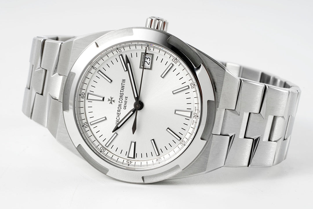 Overseas 4500V SS ZF 1:1 Best Edition Silver Dial On SS Bracelet Asian Super Clone 5100 V2