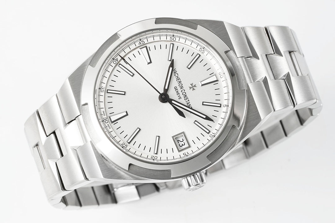 Overseas 4500V SS ZF 1:1 Best Edition Silver Dial On SS Bracelet Asian Super Clone 5100 V2