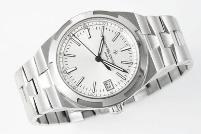 Overseas 4500V SS ZF 1:1 Best Edition Silver Dial On SS Bracelet Asian Super Clone 5100 V2