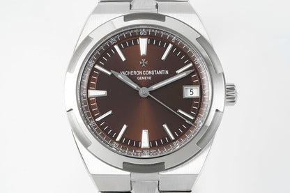 Overseas 4500V SS ZF 1:1 Best Edition Brown Dial On SS Bracelet Asian Super Clone 5100 V2