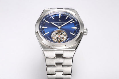 Overseas Tourbillon SS BBS Best Edition Blue Dial on SS Bracelet