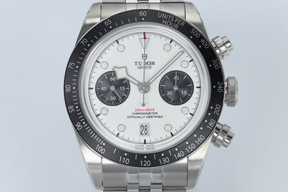Black Bay Chrono SS ZF 1:1 Best Edition White/Black Dial on SS Bracelet A7750