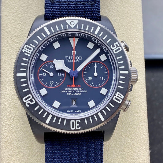 Pelagos FXD Chrono m25807kn M+F 1:1 Best Edition on Blue Nylon Strap A7750
