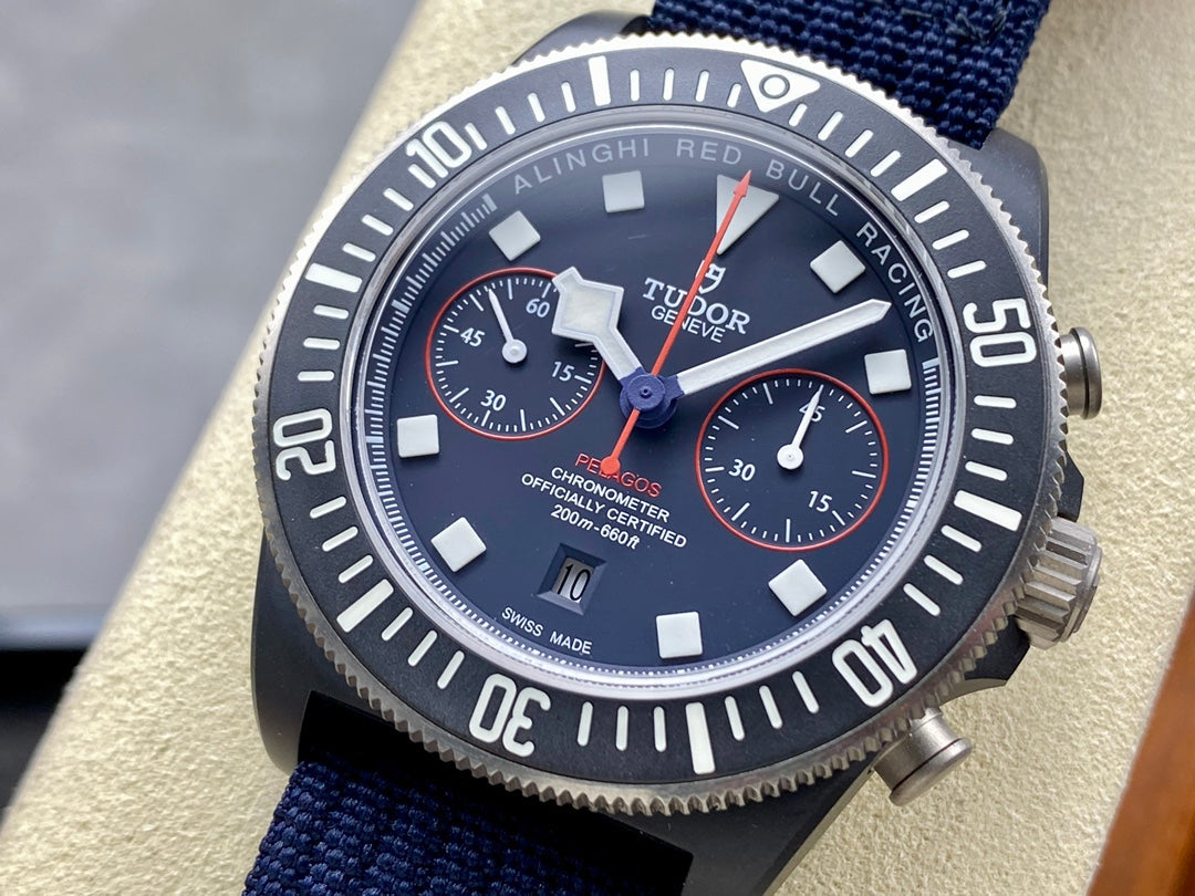 Pelagos FXD Chrono m25807kn M+F 1:1 Best Edition on Blue Nylon Strap A7750