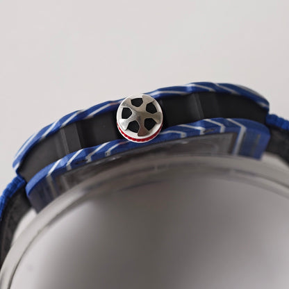Umi Maker's RM67-02 Blue NTPT Fernando Yellow/Red/Blue Skeleton Dial on Nylon strap CRMA7 Clone V2