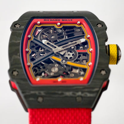 Umi Maker's RM67-02 Black NTPT Alexander Black/Red/Yellow Skeleton Dial on Nylon strap CRMA7 Clone V2