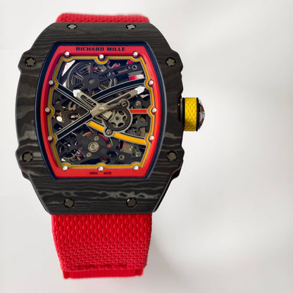 Umi Maker's RM67-02 Black NTPT Alexander Black/Red/Yellow Skeleton Dial on Nylon strap CRMA7 Clone V2