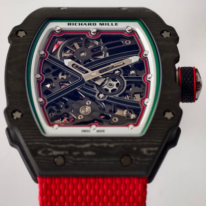 Umi Maker's RM67-02 Black NTPT Black Skeleton Dial on Nylon strap CRMA7 Clone V2