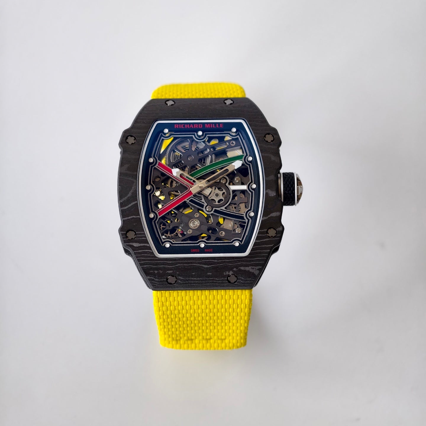 Umi Maker's RM67-02 UAE Black NTPT Black/Red/Green Skeleton Dial on Nylon strap CRMA7 Clone V2