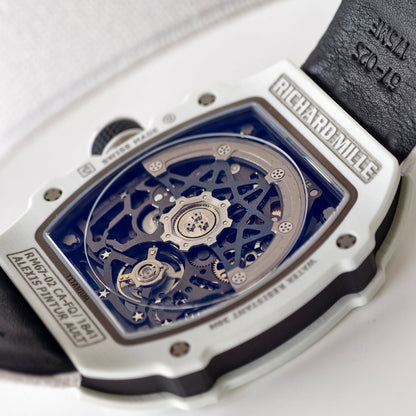 Umi Maker's RM67-02 UAE White Ceramic Black/Red/Green Skeleton Dial on Nylon strap CRMA7 Clone V2