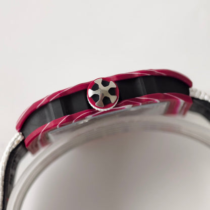 Umi Maker's RM67-02 Red NTPT Mutaz Red Skeleton Dial on Nylon strap CRMA7 Clone V2