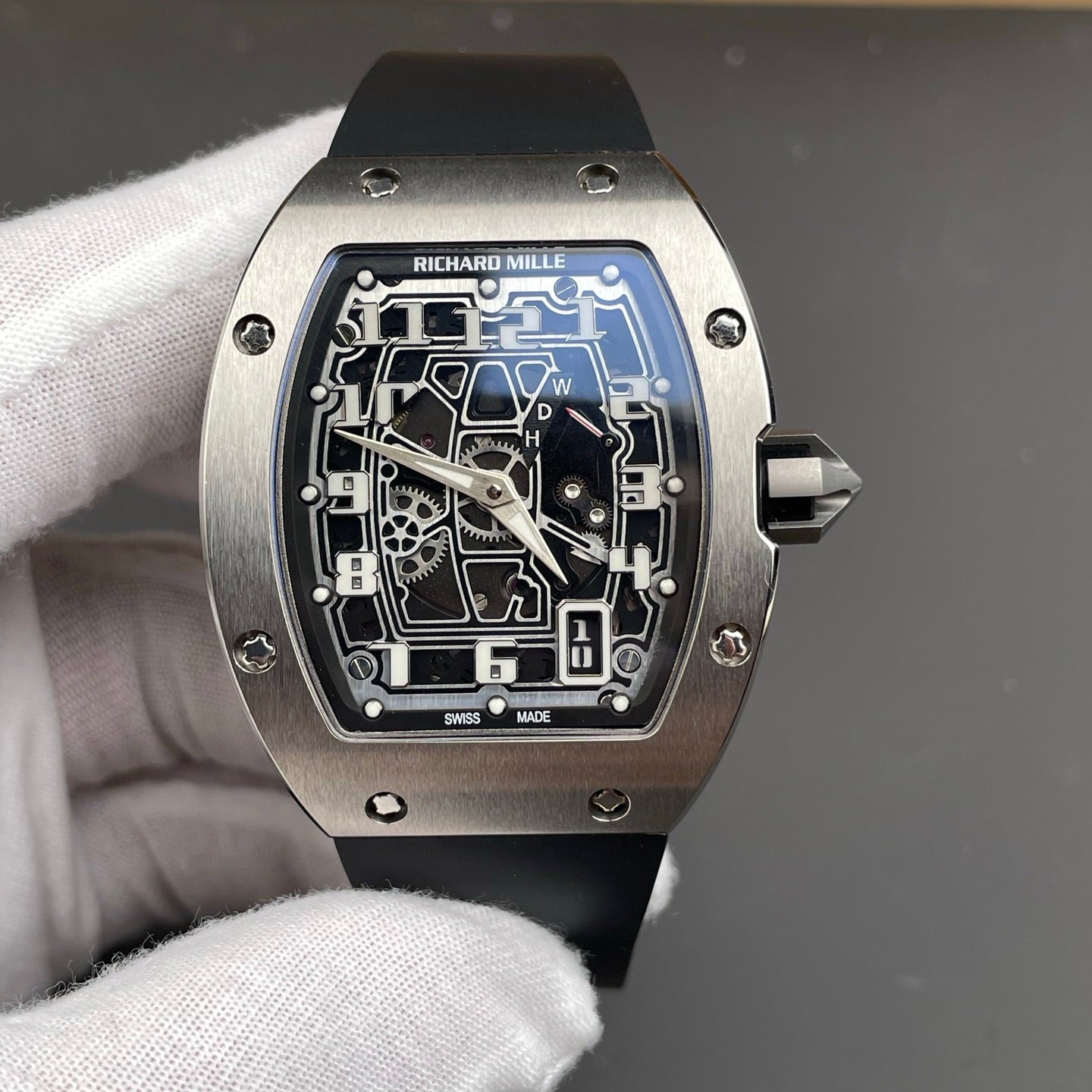 RM67-01 V2 Best Edition Skeleton Dial on Black Rubber Strap CRMA6 V2