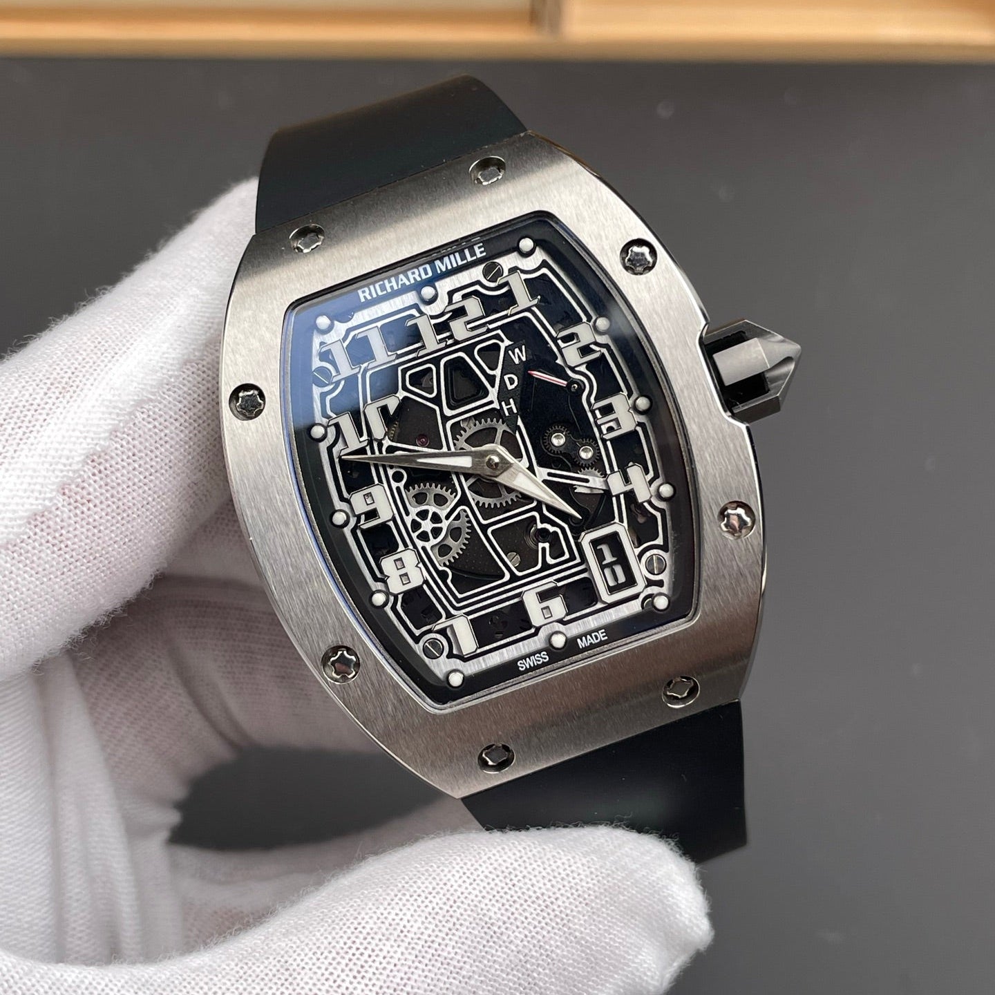 RM67-01 V2 Best Edition Skeleton Dial on Black Rubber Strap CRMA6 V2