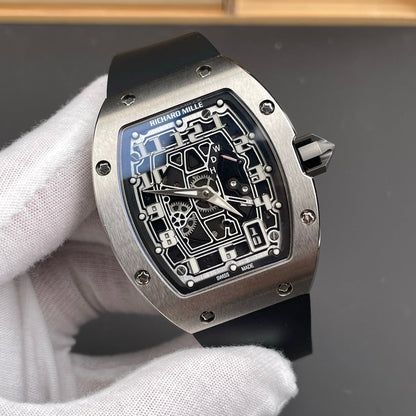 RM67-01 V2 Best Edition Skeleton Dial on Black Rubber Strap CRMA6 V2