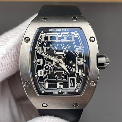RM67-01 V2 Best Edition Skeleton Dial on Black Rubber Strap CRMA6 V2