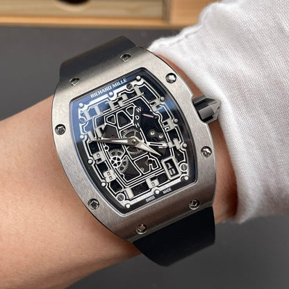 RM67-01 V2 Best Edition Skeleton Dial on Black Rubber Strap CRMA6 V2