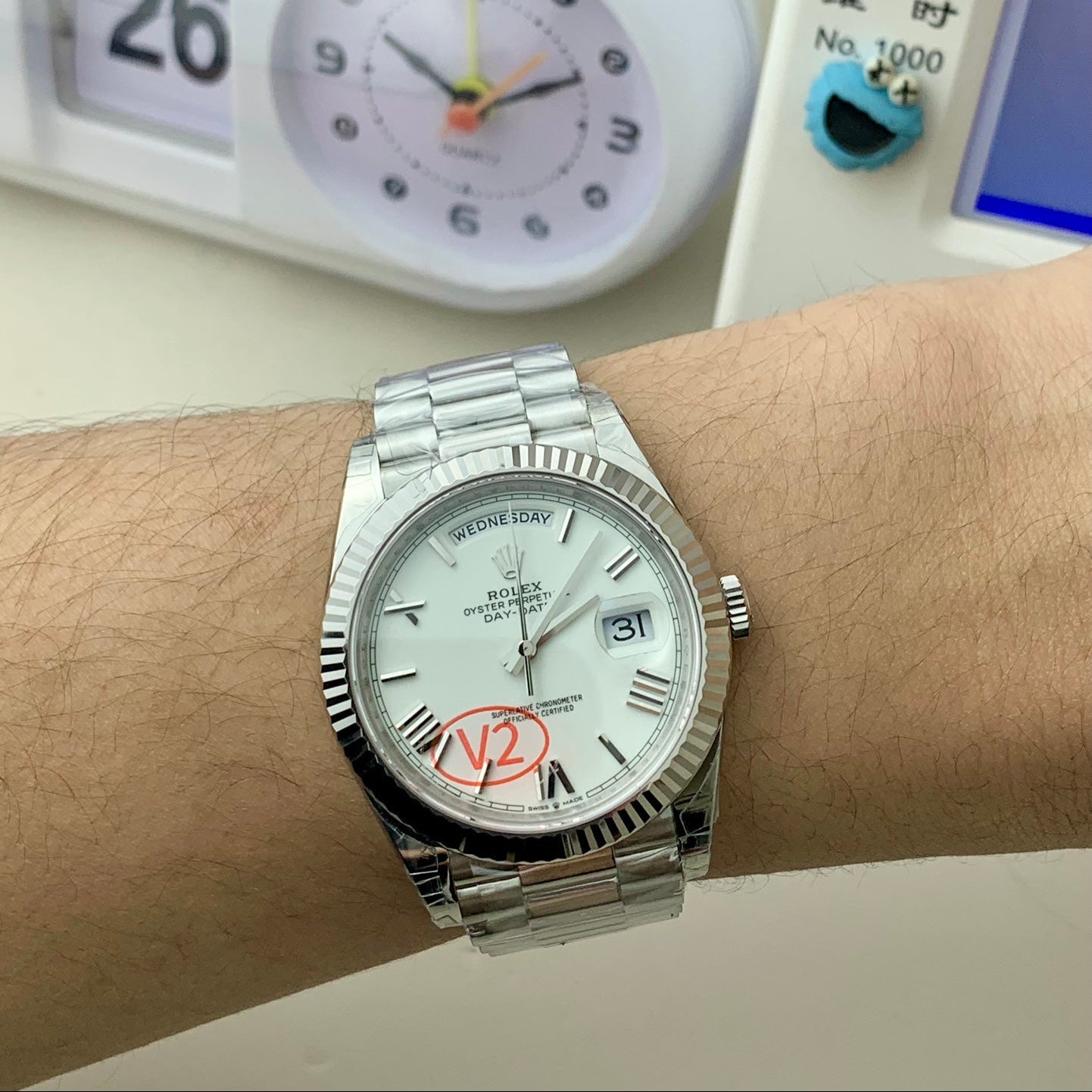 DayDate 40 228239 VSF 1:1 Best Edition White Roman Dial on President Bracelet VS3255 V2