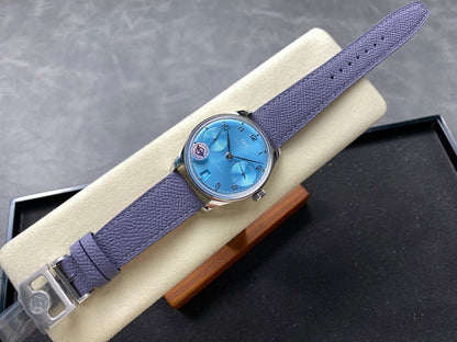 Portugieser Automatic 42mm SS APSF 1:1 Best Edition Ice Blue Dial on Purple Leather Strap A52010