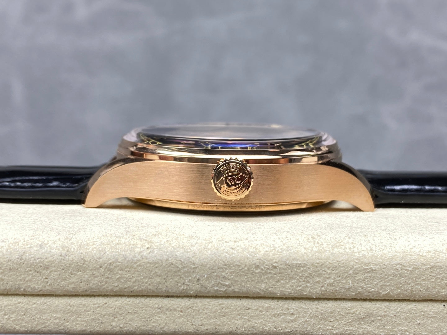 Portugieser Automatic 42mm RG APSF 1:1 Best Edition Black Dial on Black Leather Strap A52010