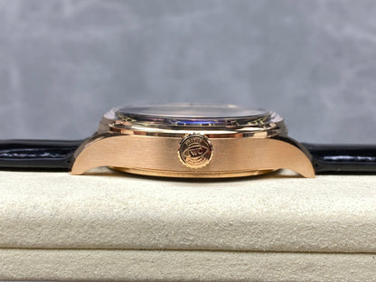 Portugieser Automatic 42mm RG APSF 1:1 Best Edition Black Dial on Black Leather Strap A52010