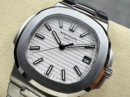 Nautilus 5711/1A SS DDF 1:1 Best Edition White Textured Dial On SS Bracelet Super Clone DD330