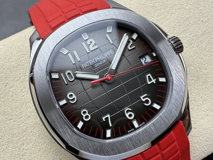Aquanaut 5167 Singapore 2019 SS DDF 1:1 Best Edition Gray Dial On Red Strap Super Clone DD330