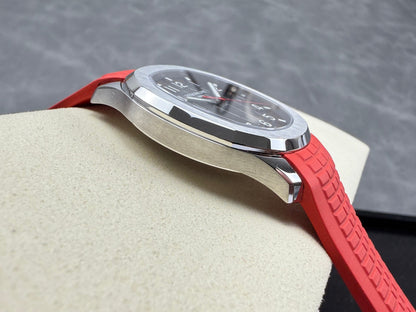 Aquanaut 5167 Singapore 2019 SS DDF 1:1 Best Edition Gray Dial On Red Strap Super Clone DD330