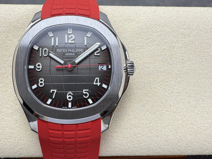 Aquanaut 5167 Singapore 2019 SS DDF 1:1 Best Edition Gray Dial On Red Strap Super Clone DD330