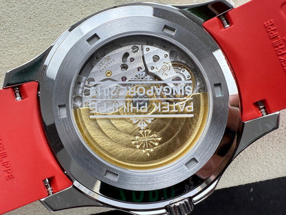 Aquanaut 5167 Singapore 2019 SS DDF 1:1 Best Edition Gray Dial On Red Strap Super Clone DD330