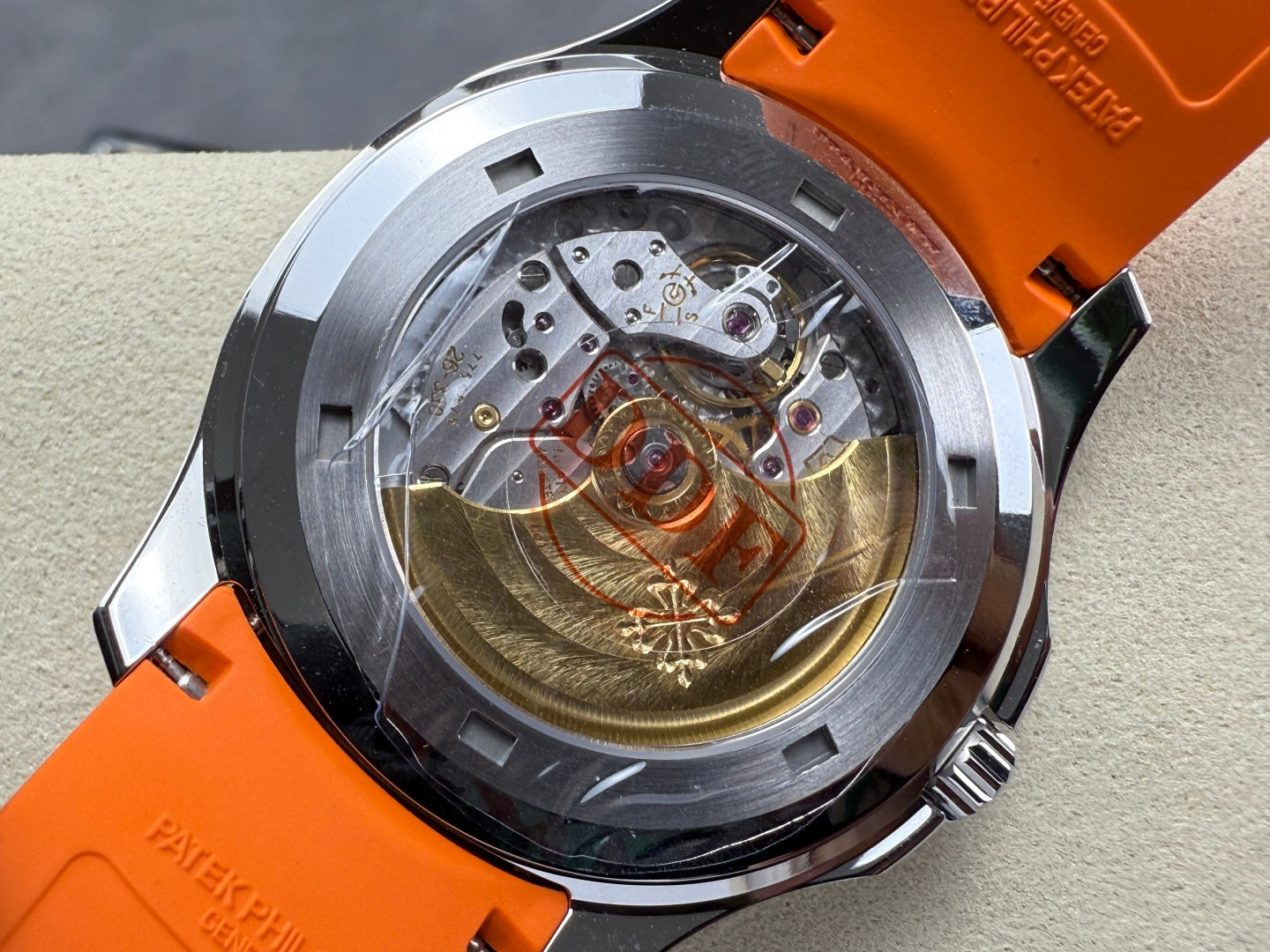 Aquanaut 5167 SS DDF 1:1 Best Edition Gray Dial On Orange Strap Super Clone DD330