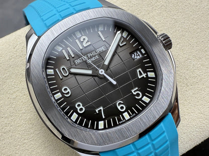 Aquanaut 5167 SS DDF 1:1 Best Edition Gray Dial On Blue Strap Super Clone DD330