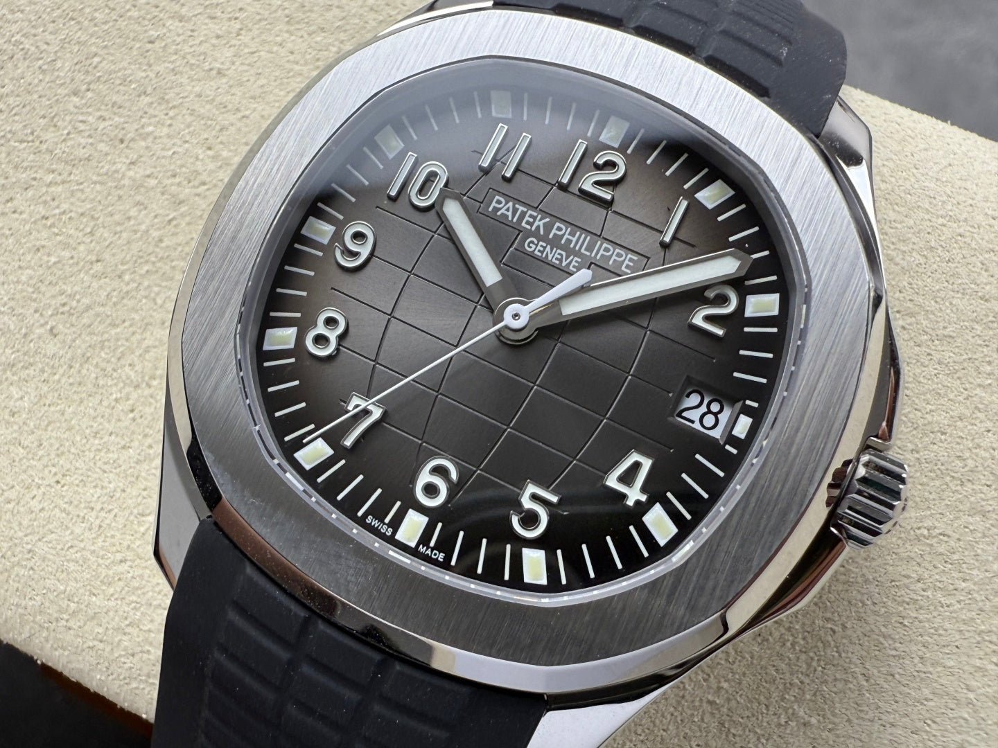 Aquanaut 5167 SS DDF 1:1 Best Edition Gray Dial On Black Strap Super Clone DD330