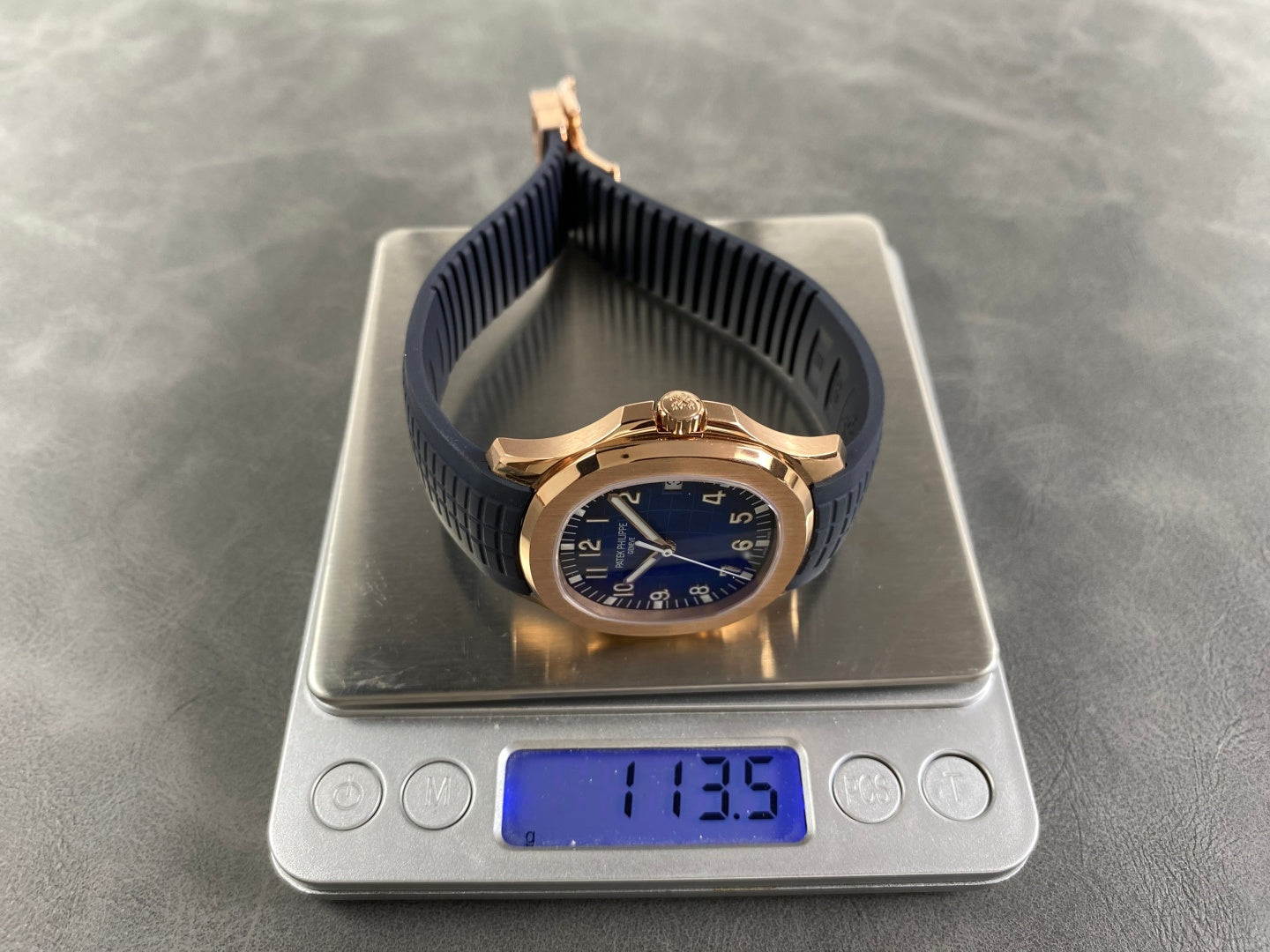 Aquanaut 5167 RG DDF 1:1 Best Edition Blue Dial On Blue Rubber Strap Super Clone DD330 (Gain Weight)