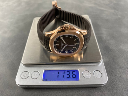 Aquanaut 5167 RG DDF 1:1 Best Edition Brown Dial On Brown Rubber Strap Super Clone DD330 (Gain Weight)