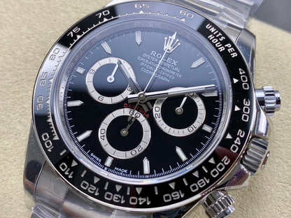 Daytona 126500 UFO 1:1 Best Edition 904L Steel Black Dial on SS Braclet UF4131 (Free Sprung)
