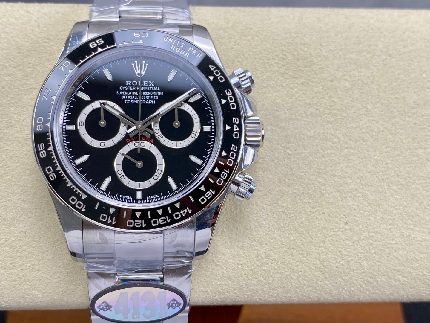 Daytona 126500 UFO 1:1 Best Edition 904L Steel Black Dial on SS Braclet UF4131 (Free Sprung)