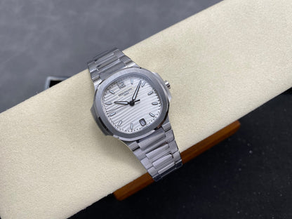 Nautilus 7118 Ladies SS DDF 1:1 Best Edition White Dial On SS Bracelet Super Clone DD324