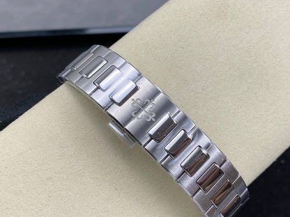 Nautilus 7118 Ladies Diamond Bezel SS DDF 1:1 Best Edition Blue Dial On SS Bracelet Super Clone DD324