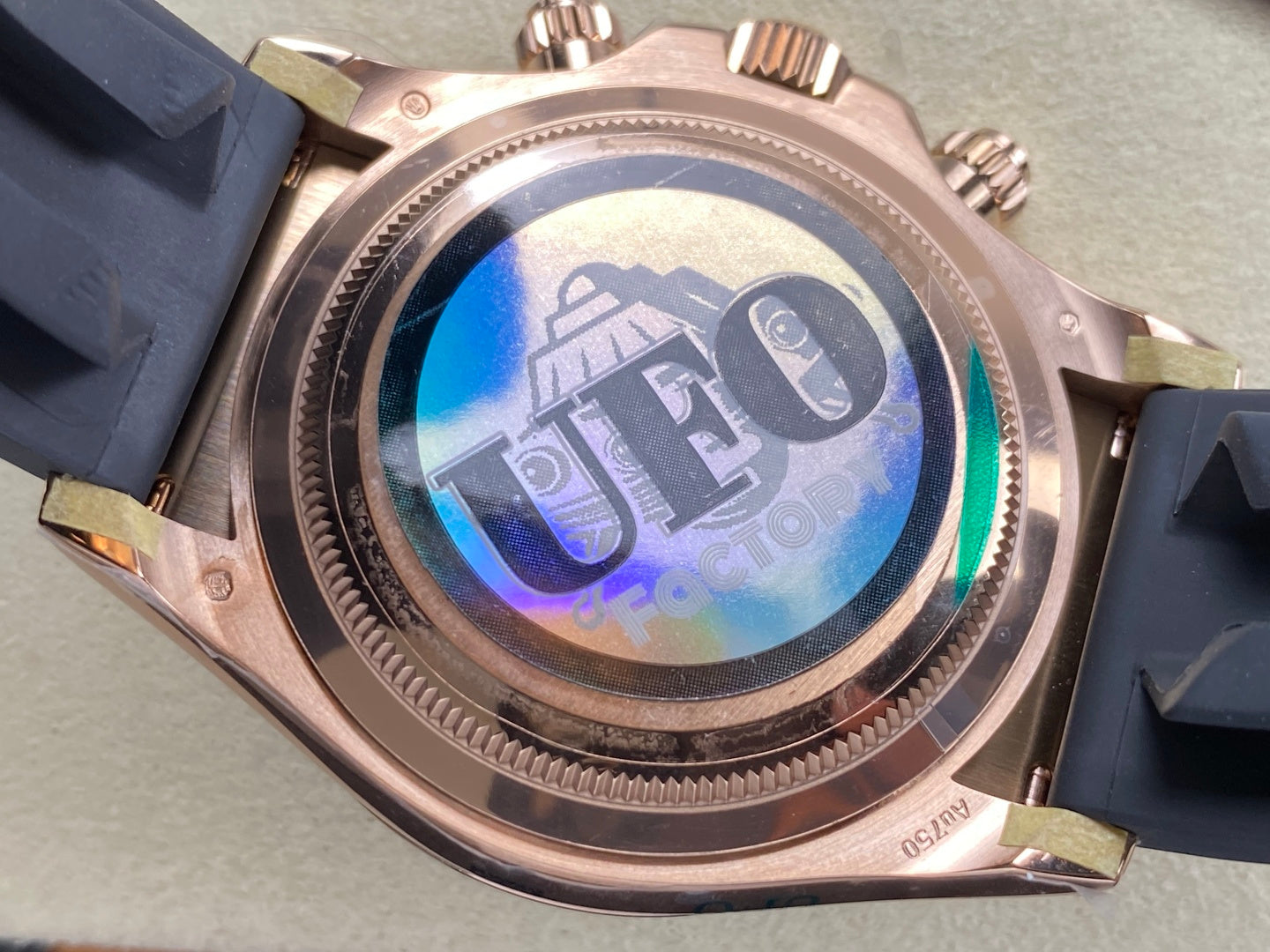 Daytona 126515 UFO 1:1 Best Edition RG/Black Dial on Oysterflex Strap UF4131 (Free Sprung)