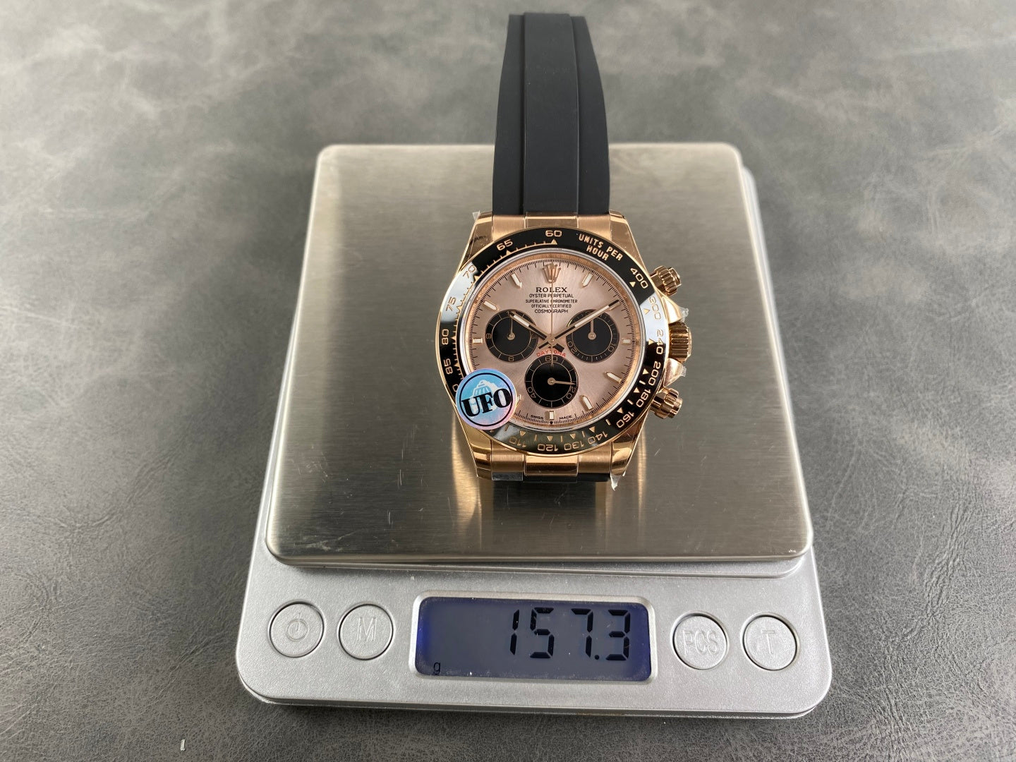 Daytona 126515 UFO 1:1 Best Edition RG/Black Dial on Oysterflex Strap UF4131 (Free Sprung)